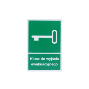 Znak klucz do wyjścia ewakuacyjnego PS